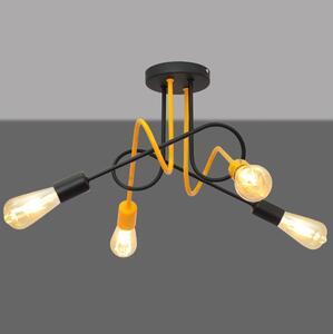 Повърхностен полилей OXFORD 4xE27/15W/230V черен/жълт