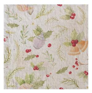 Текстилен Коледен чорап Christmas Print Natural – Linen Tales
