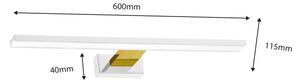LED осветление за огледало за баня SHINE LED/13,8W/230V 60 cm IP44 бяло/златно