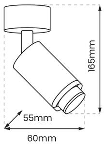 Спот MICA 1xGU10/25W/230V бял