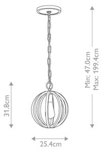 Elstead FE-ALLIER-P-WW - Висящ полилей ALLIER 1xE27/60W/230V дъб