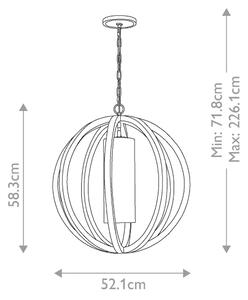 Elstead FE-ALLIER-P-S-LW - Висящ полилей ALLIER 1xE27/60W/230V дъб