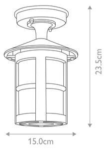 Elstead BL21A-BLACK - Екстериорен полилей HEREFORD 1xE27/100W/230V IP43