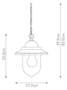 Elstead FE-ALLIER-P-WW - Висящ полилей ALLIER 1xE27/60W/230V дъб