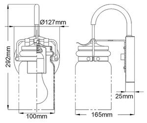 Elstead KL-BRINLEY1-NI - Аплик BRINLEY 1xE27/60W/230V матов хром