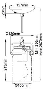 Elstead KL-BRINLEY-MP-OZ - Висящ полилей BRINLEY 1xE27/60W/230V антрацит