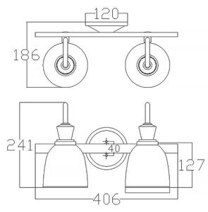 Elstead KL-CORA2-BATH - LED Аплик за баня CORA 2xG9/3W/230V IP44