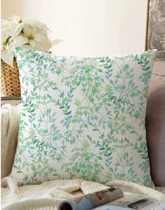 Бежово-зелена калъфка за възглавница от памучна смес Twiggy, 55 x 55 cm - Minimalist Cushion Covers