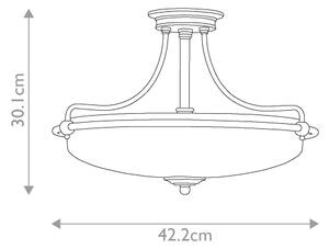 Elstead QZ-GRIFFIN-SFS-PN - Полилей за повърхностен монтаж GRIFFIN 3xE27/100W/230V бронзов
