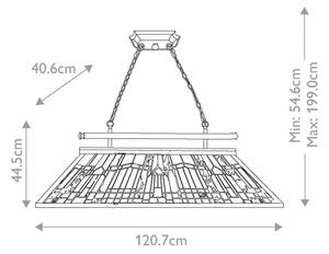 Elstead QZ-INGLENOOK-ISLE - Полилей на верига Tiffany INGLENOOK 3xE27/100W/230V