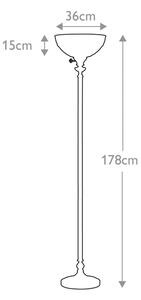 Elstead QZ-KAMI-UL - Подова лампа Tiffany KAMI 1xE27/100W/230V