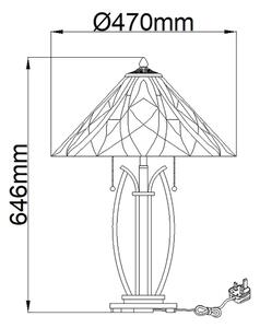 Elstead QZ-VICTORY-TL - Настолна лампа Tiffany VICTORY 2xE27/60W/230V