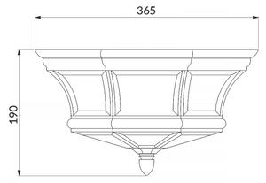Elstead QZ-NEWBURY-F-PB - Екстериорна лампа NEWBURY 3xE14/40W/230V IP44