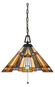 Elstead QZ-INGLENOOK-P-A - Полилей на верига Tiffany INGLENOOK 3xE27/60W/230V