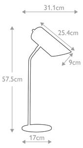 Elstead QUINTO-TL-GPN - Настолна лампа QUINTO 1xE27/8W/230V сив