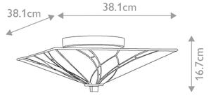 Elstead QZ-ASHEVILLE-F - Таванно осветително тяло Tiffany ASHEVILLE 2xE27/60W/230V