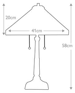 Elstead QZ-STEPHEN-TL - Настолна лампа Tiffany STEPHEN 2xE27/60W/230V