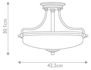 Elstead QZ-GRIFFIN-SFS-AN - Полилей за повърхностен монтаж GRIFFIN 3xE27/100W/230V лъскав хром