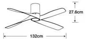 Lucci air 213350 - LED Димируем вентилатор RIVIERA 1xGX53/12W/230V бял + д.у