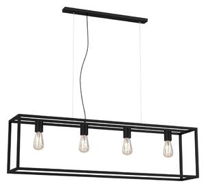 Висящ полилей FRAME 4xE27/60W/230V черен