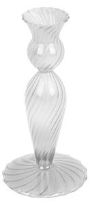 Стъклен свещник, височина 17 cm Swirl - PT LIVING