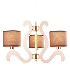 LED Висящ полилей AMBROSIA 3xE14/40W/230V + LED/18,4W мед