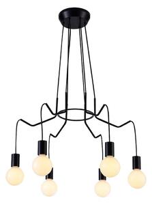 Висящ полилей BASSO 6xE27/40W/230V черен