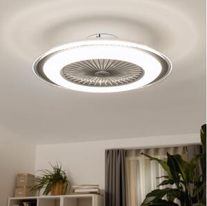Brilagi - LED Димируема лампа с вентилатор RONDA LED/48W/230V сребрист + д.у