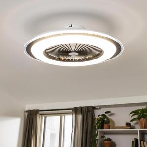 Brilagi - LED Димируема лампа с вентилатор RONDA LED/48W/230V черен + д.у