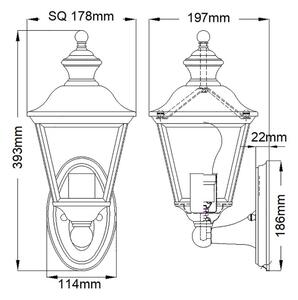Kichler - Екстериорен аплик BAY SHORE 1xE27/60W/230V IP44