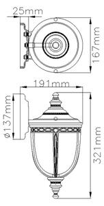 Feiss - Екстериорен аплик ENGLISH BRIDLE 1xE27/60W/230V IP44