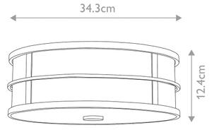Feiss FE-FUSION-F-PNBR - Таванно осветително тяло FUSION 3xE27/40W/230V Ø 34,3 см златисто