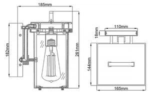 Feiss - Екстериорен аплик GLENVIEW 1xE27/60W/230V IP44 антрацит