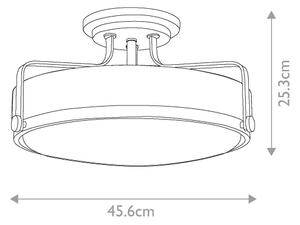 Hinkley - Полилей за повърхностен монтаж HARPER 3xE27/60W/230V месинг