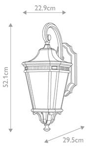 Feiss - Екстериорен аплик COTSWOLD LANE 2xE14/60W/230V IP44 черен