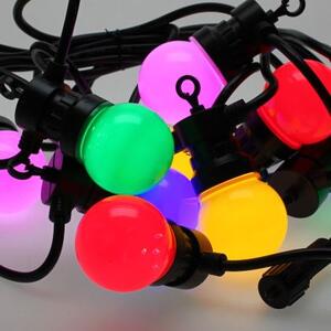 Светлинна верига ► 10бр разноцветни LED лампички ► Водоустойчиви IP44 - 5 м