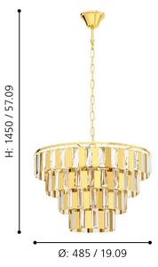 Eglo 99097 - Висящ полилей ERSEKA 7xE14/40W/230V