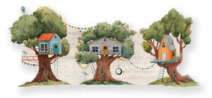 Зелена детска закачалка за стена Tree House - Little Nice Things