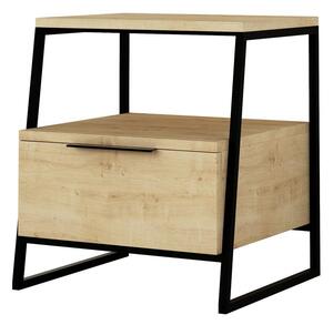 Нощно шкафче с рафтове в естествен цвят Pal - Kalune Design