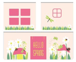 Детска завеса до леглото 3 бр. 195x75 cm Spring – Vipack