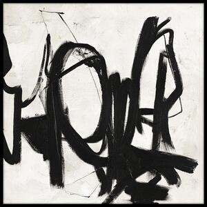 Ръчно рисувана картина 100x100 cm Playblack 2 - Malerifabrikken