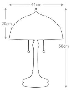 Quoizel QZ-KAMI-TL - Настолна лампа Tiffany KAMI 2xE27/60W/230V