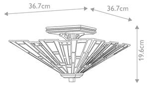 Quoizel QZ-MAYBECK-F - Таванно осветително тяло Tiffany MAYBECK 2xE27/60W/230V