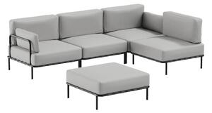 Светлосив модулен градински диван 234 cm Salve - Sit Sit