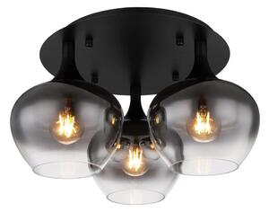 Globo 15548-3D - Полилей за повърхностен монтаж MAXY 3xE27/40W/230V черен