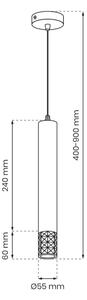 Пендел TUBI 1xGU10/8W/230V черен