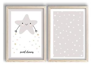Детски картини в комплект от 2 броя 38x53 cm Sweet Dreams - Wallity