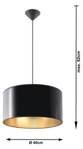 Полилей на верижка LUXOR 40 1xE27/60W/230V златна/черна