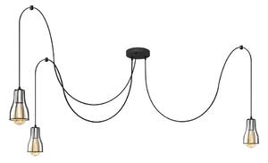 Пендел TUBE LONG 3xE27/15W/230V черен/хром