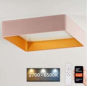 Brilagi-LED Димируемо осветително тяло VELVET SQUARE LED/36W/230V Wi-Fi Tuya + дистанционно управление розово